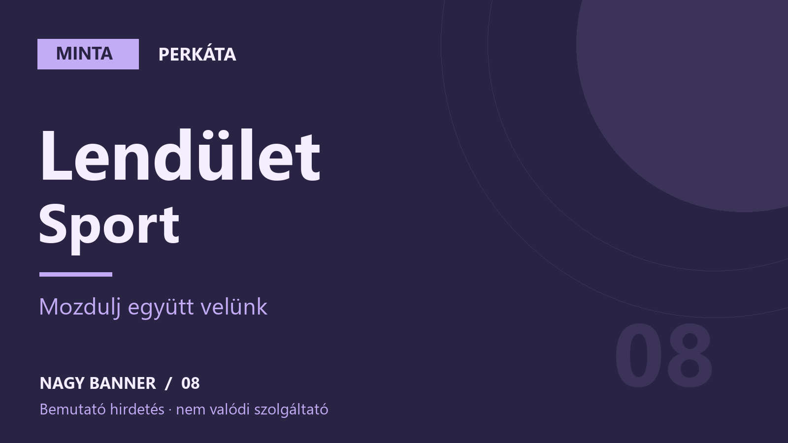 MINTA – Lendület Sport – Perkáta, bemutató hirdetés