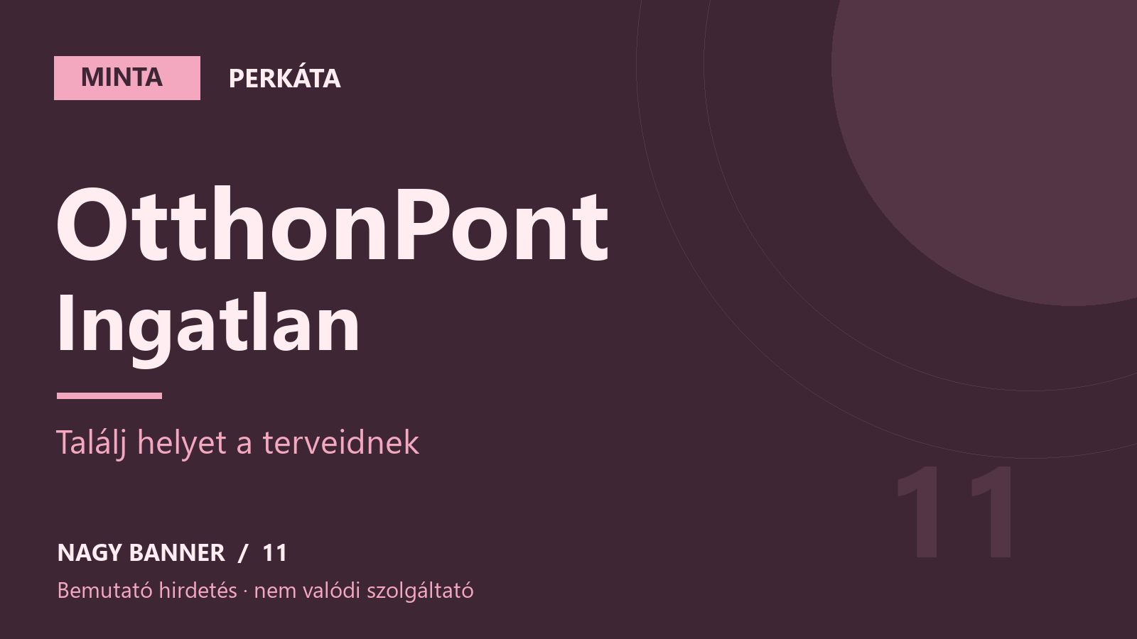 MINTA – OtthonPont Ingatlan – Perkáta, bemutató hirdetés