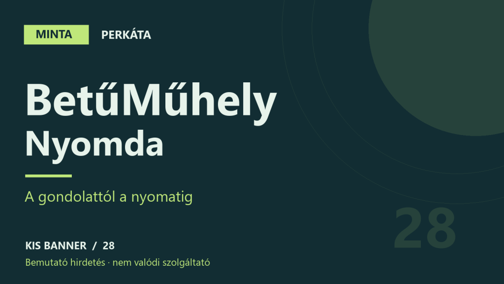 MINTA – BetűMűhely Nyomda