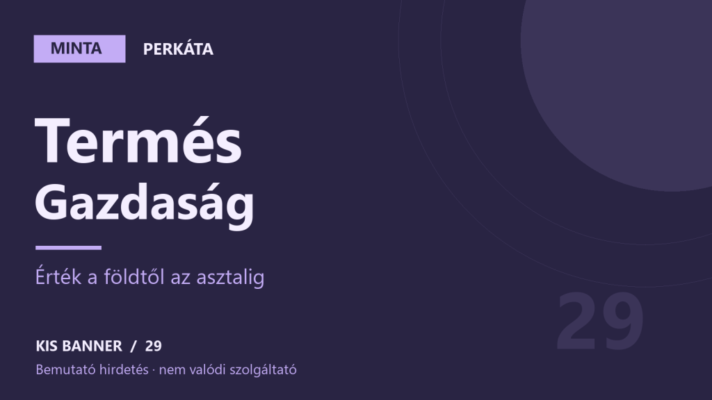 MINTA – Termés Gazdaság
