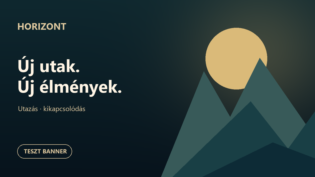 TESZT banner – HORIZONT